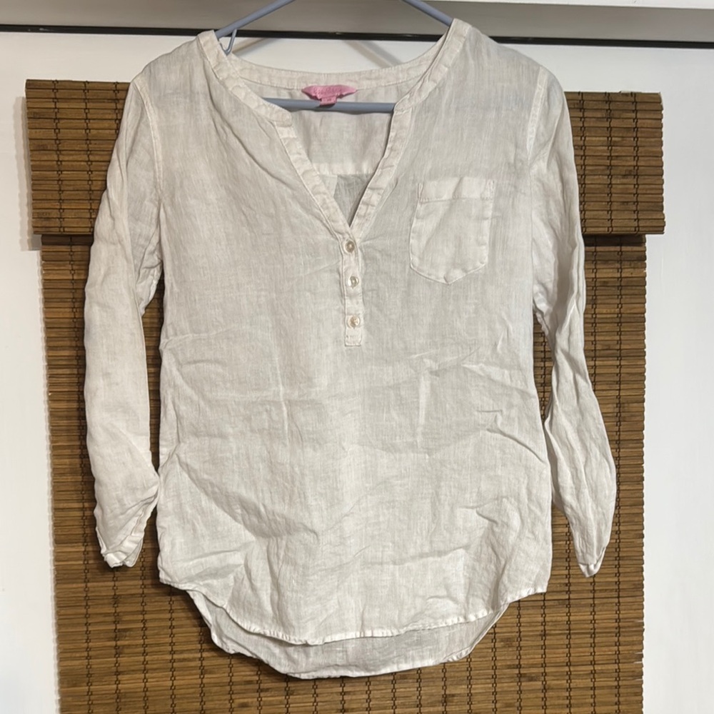 Lilly Pulitzer linen top xs